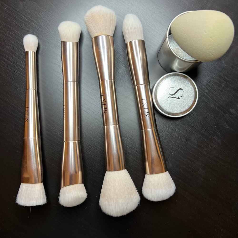Seint Makeup Brushes! Set of 4 plus bonus Profector Sponge!